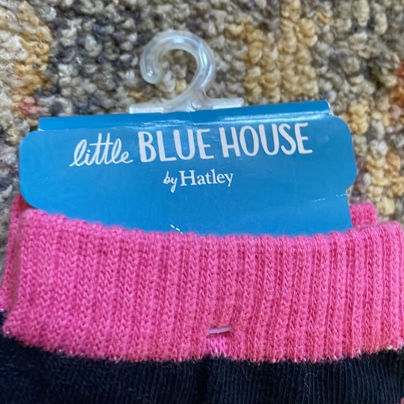 Little Blue House Pink and Black Moose Socks - Picture 3 of 4